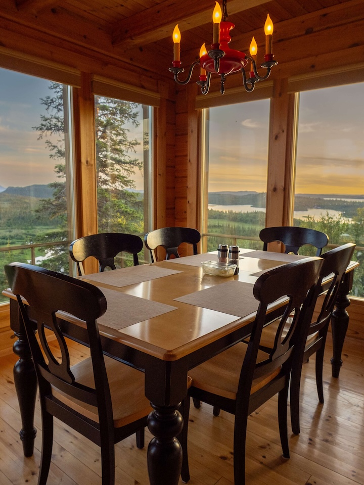 The Ridge Alaska Fly Fishing Lodge Dining Room Views